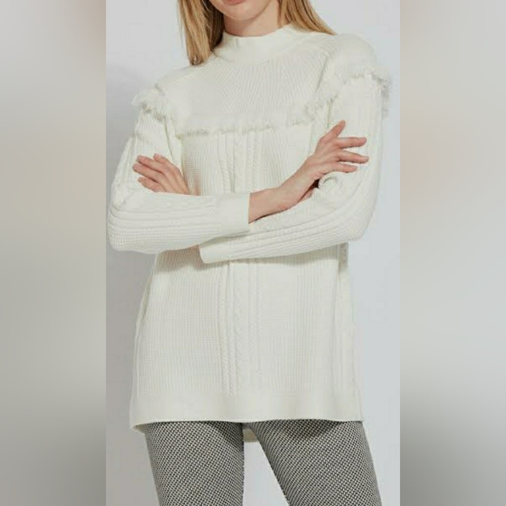 Lysse Cozy White Knit Turtleneck Sweater